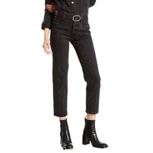 Levi’s Altered Straight Jeans | Black Worn-In Denim | Size 26